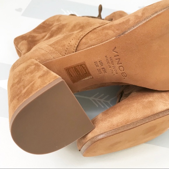 NWT Vince Halle Bootie Flare Heel Lace Zipper - Picture 3 of 7